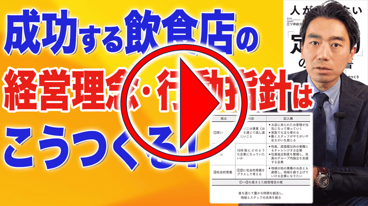 今回のYouTubeはこちらから!| 飲食店コンサルティングのスリーウェルマネジメント