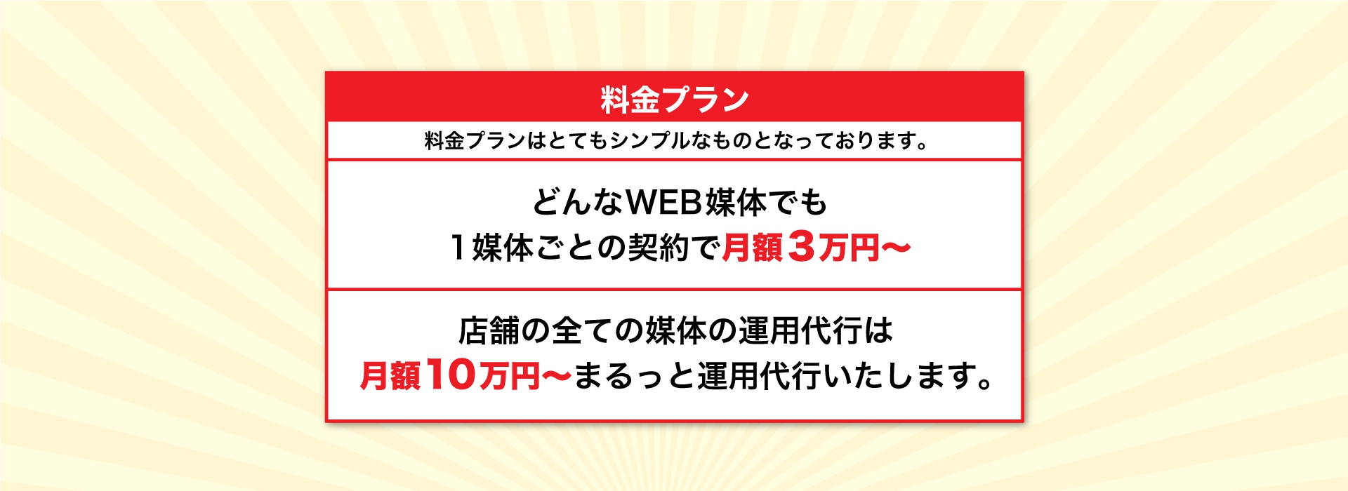 【月額3万円〜】WEB集客代行サービス