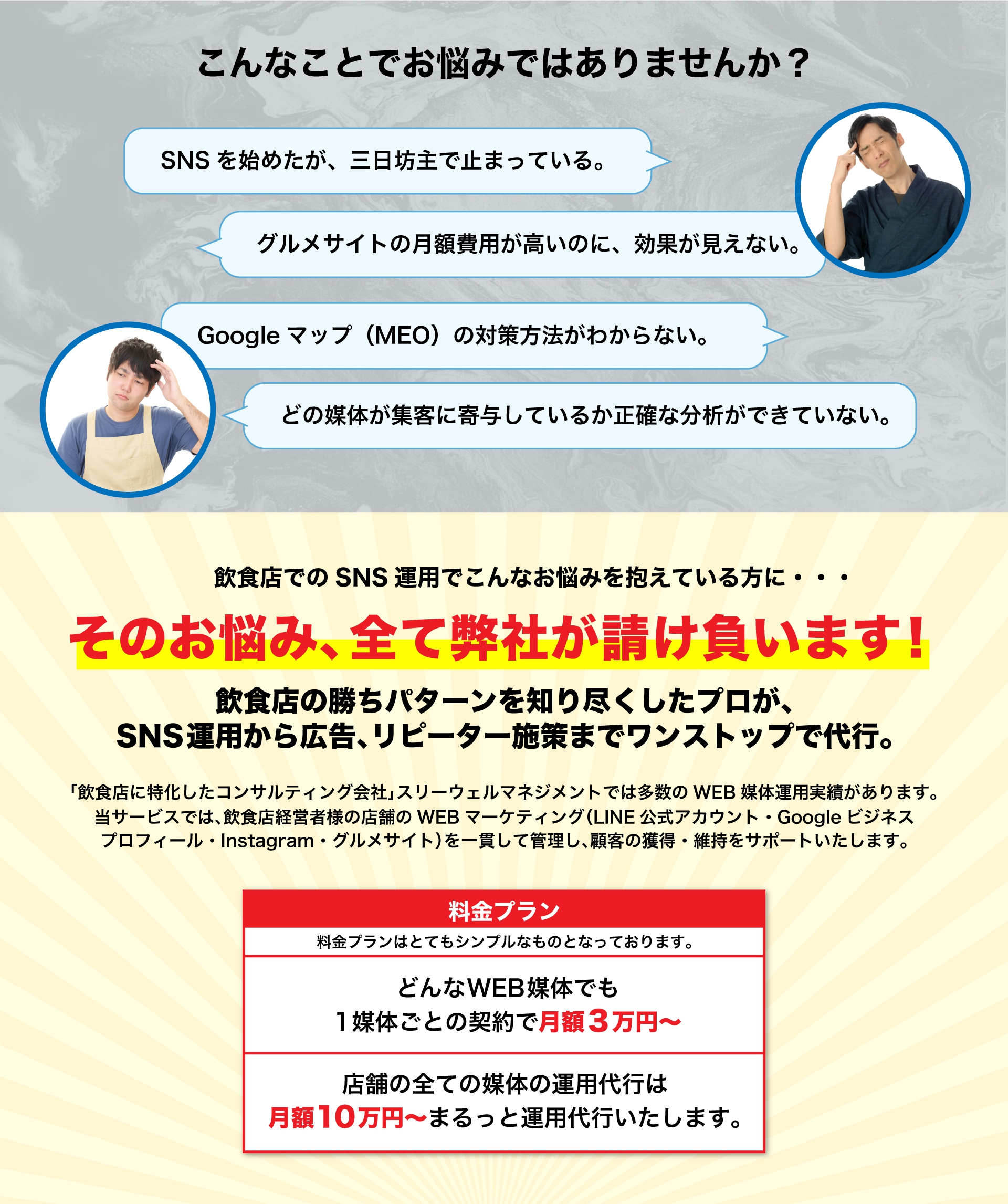 【月額3万円〜】WEB集客代行サービス