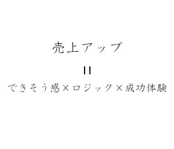 売上アップの方程式