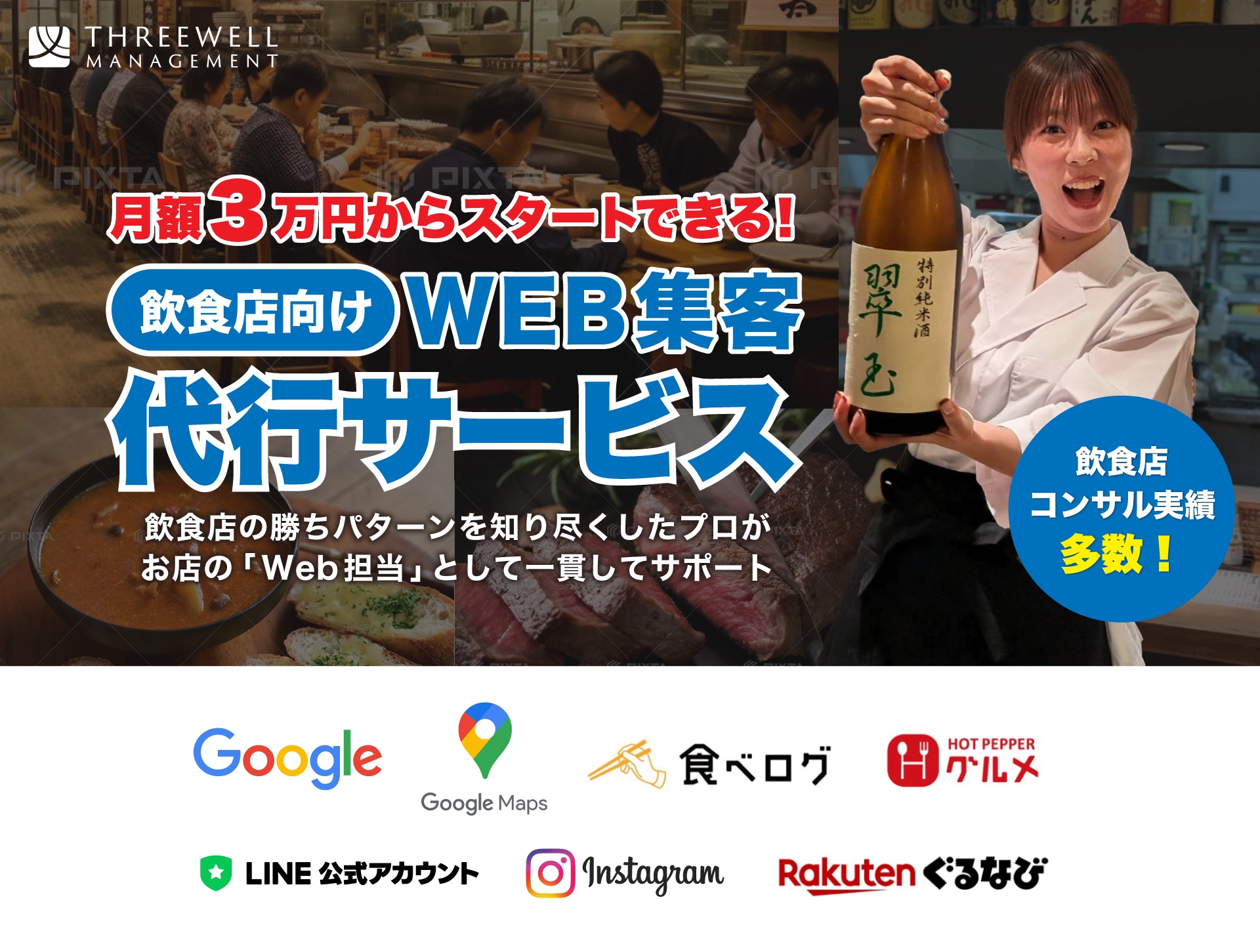 【月額3万円〜】WEB集客代行サービス