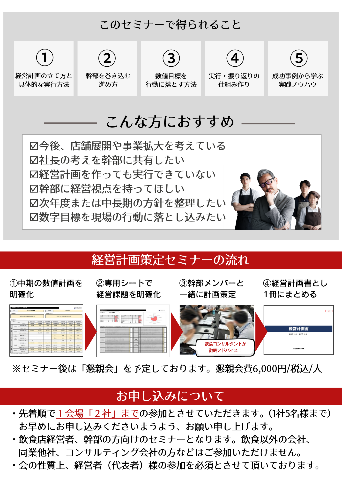 【2026】飲食店 経営計画策定1日集中セミナー