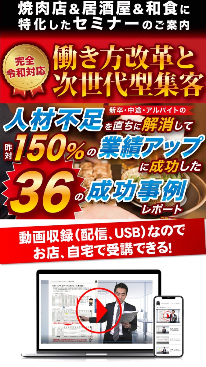 【動画講座】2020年働き方改革&業績アップセミナー