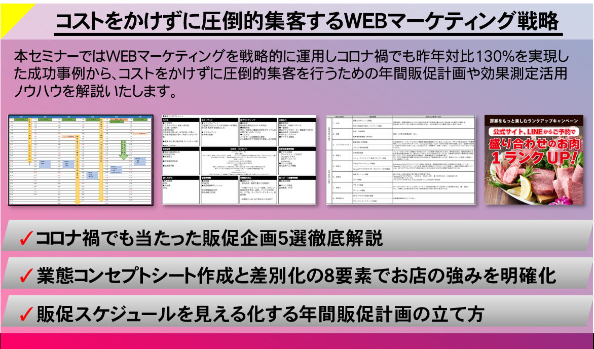 コストをかけずに圧倒的集客するWEBマーケティング戦略